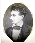 Abraham Lincoln Magic Lantern Slide -- The ''Tousled Hair'' Photo